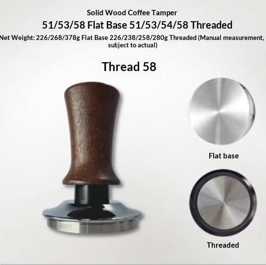 Walnut Calibrated 30lb Espresso Tamper