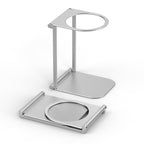 TrueShih Pour Over Coffee Dripper Stand — minimalist silver aluminum brew station for hands-free pour over