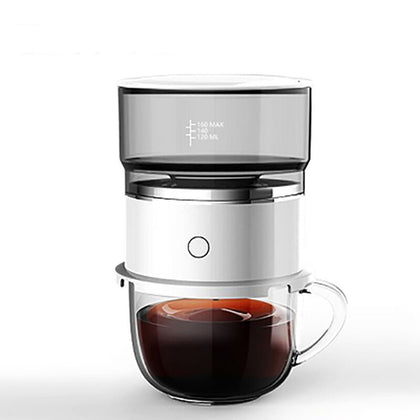 TrueShih Tritan Auto Pour-Over Coffee Maker — portable one-button 4-step brewer