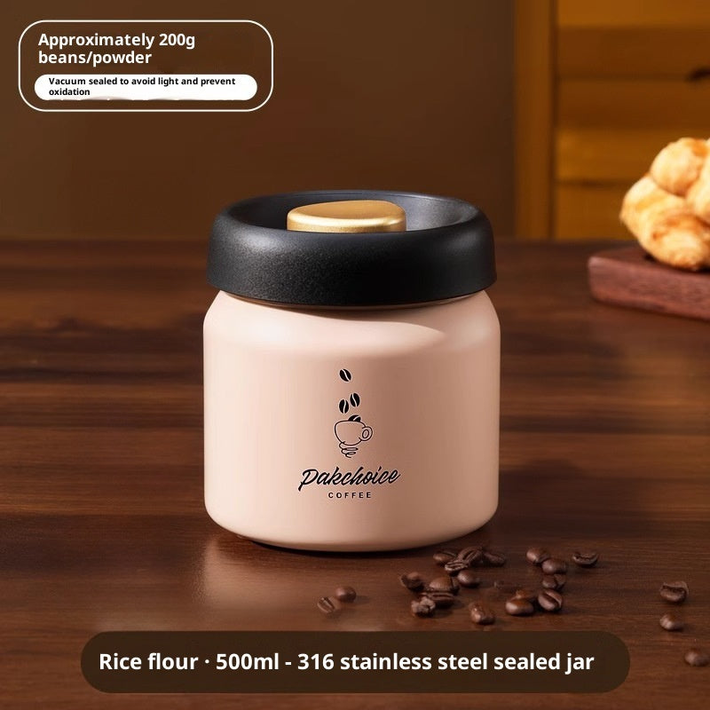 Light-proof stainless body shielding coffee beans from UV