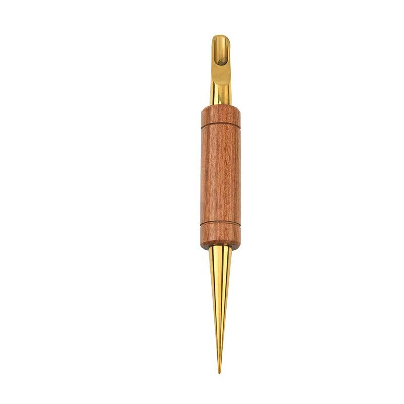 Latte art needle finish options — rosewood, black sandalwood and gold