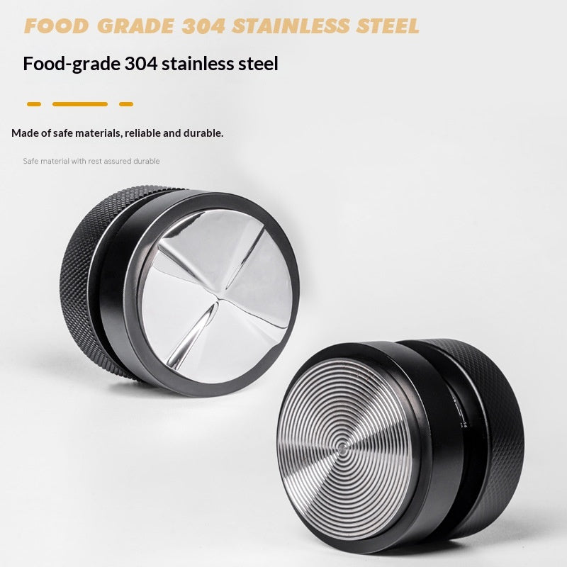 Self-Leveling Tamper — universal sizing in 51mm, 53mm, and 58.35mm portafilter sizes