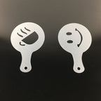 16-piece latte art stencil set