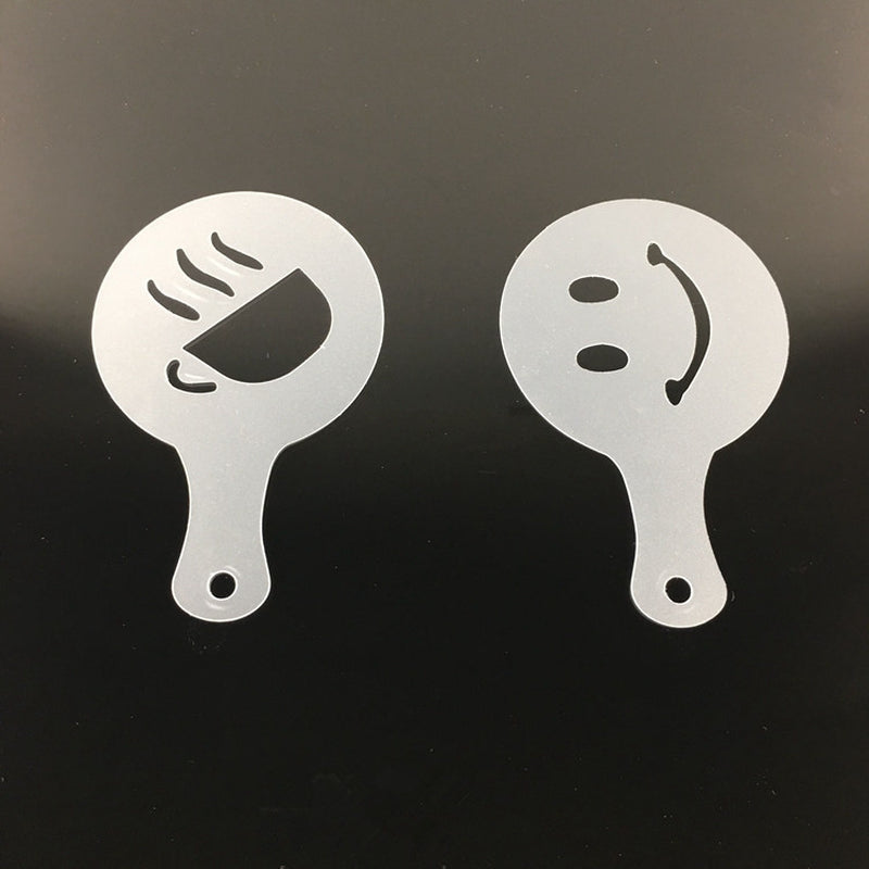 16-piece latte art stencil set