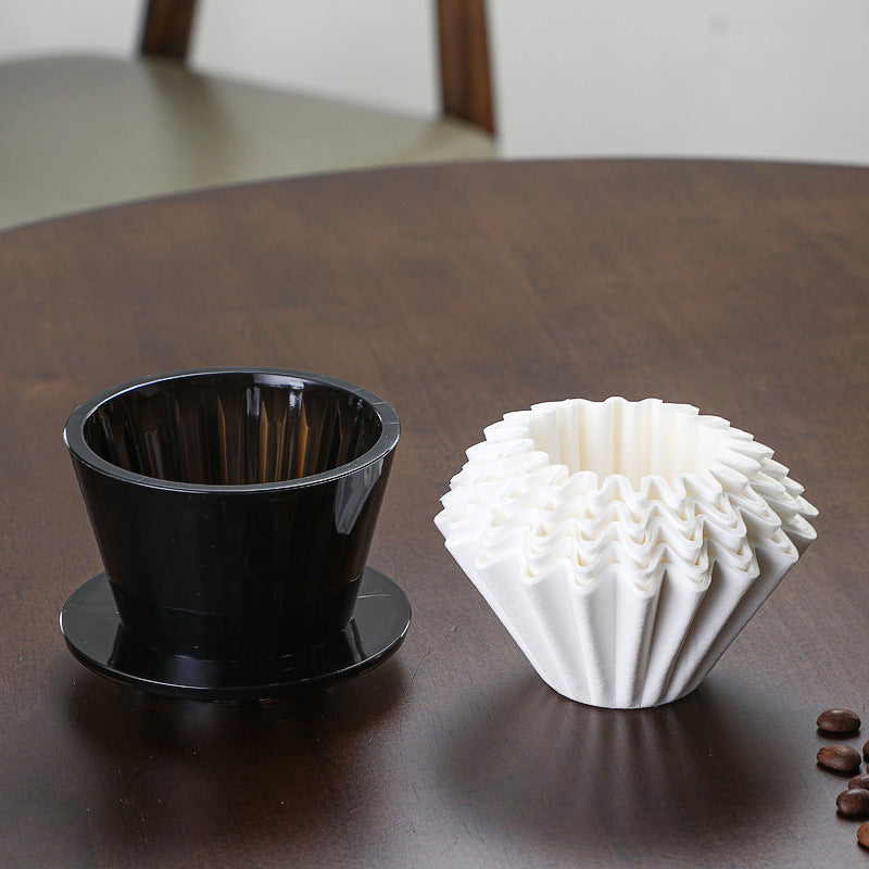 TrueShih Acrylic Pour-Over Cup — faceted acrylic pour-over cone on its drip stand