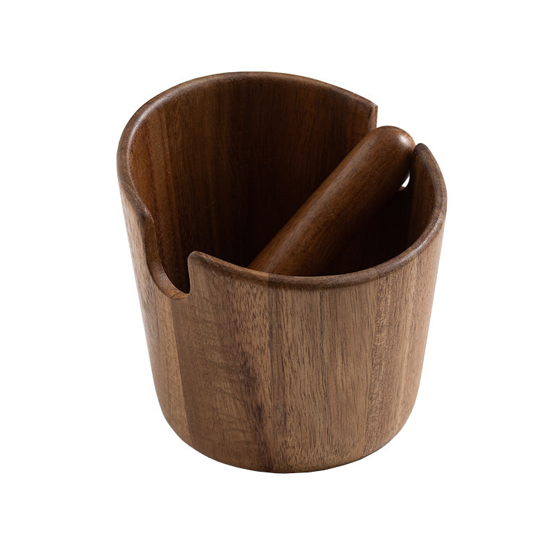 Acacia Wood Espresso Knock Box | TrueShih