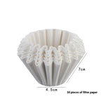 TrueShih Acrylic Pour-Over Cup — pack of 50 wave-style paper filters