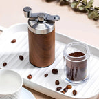 Ceramic Burr Manual Grinder — portable design fits in backpack, desk drawer, or travel kit