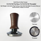 Walnut Calibrated 30lb Espresso Tamper