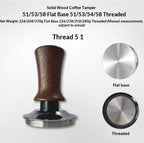 Walnut Calibrated 30lb Espresso Tamper
