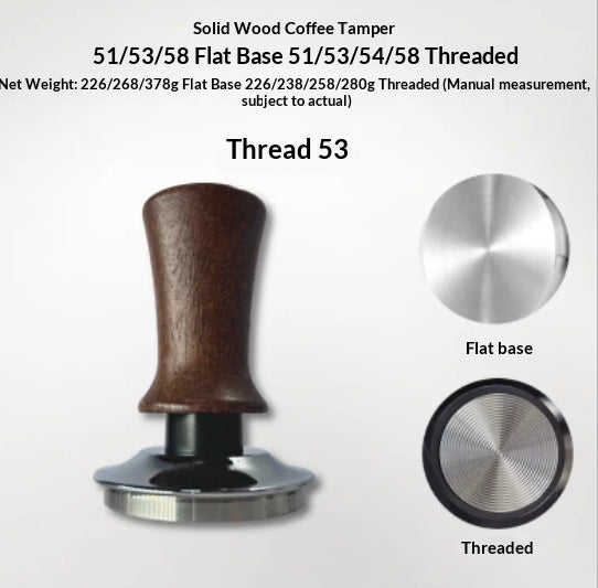 Walnut Calibrated 30lb Espresso Tamper