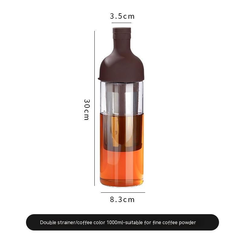 TrueShih Slow Steep Cold Brew Bottle — single-wall in white colorway