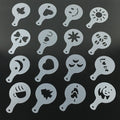 Latte art stencil set for home baristas
