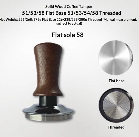 Walnut Calibrated 30lb Espresso Tamper