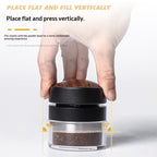 Self-Leveling Tamper — adaptive height adjusts automatically to any dose amount, no manual calibration