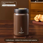 TrueShih stainless vacuum coffee canister keeping beans fresh and light-proof