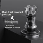TrueShih Acrylic 30lb Constant-Pressure Espresso Tamper — clear dual-rail tamper