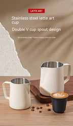 Stainless Steel Pitcher Pointed Thickened Frothing Pitcher Household Milk Cylinder