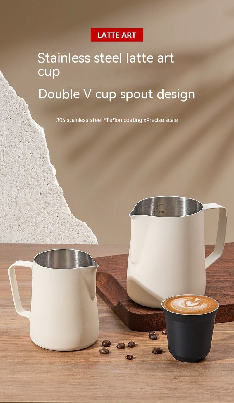 Stainless Steel Pitcher Pointed Thickened Frothing Pitcher Household Milk Cylinder
