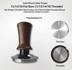 Walnut Calibrated 30lb Espresso Tamper