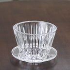 TrueShih Acrylic Pour-Over Cup — ribbed acrylic single-cup coffee dripper
