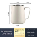 Milk pitcher handle and balanced low-centre body