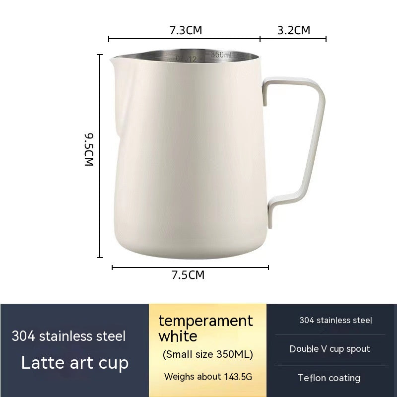 Milk pitcher handle and balanced low-centre body