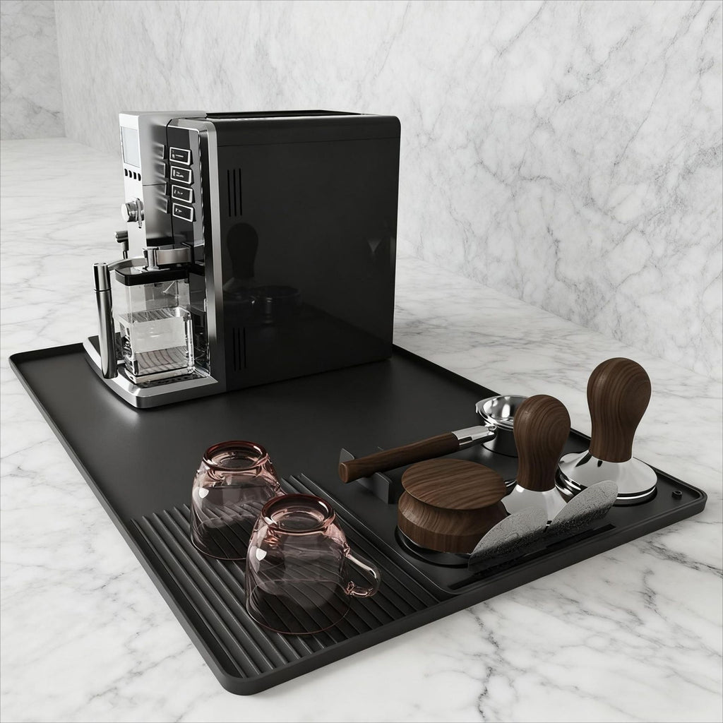 Non-slip silicone tamping mat for the home espresso corner