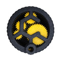 Black-gold planetary WDT distributor with adjustable depth for 51/53/58mm portafilters