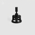 TrueShih Vertical Needle Distributor — black needle-bed espresso distribution tool, clean studio product shot on white