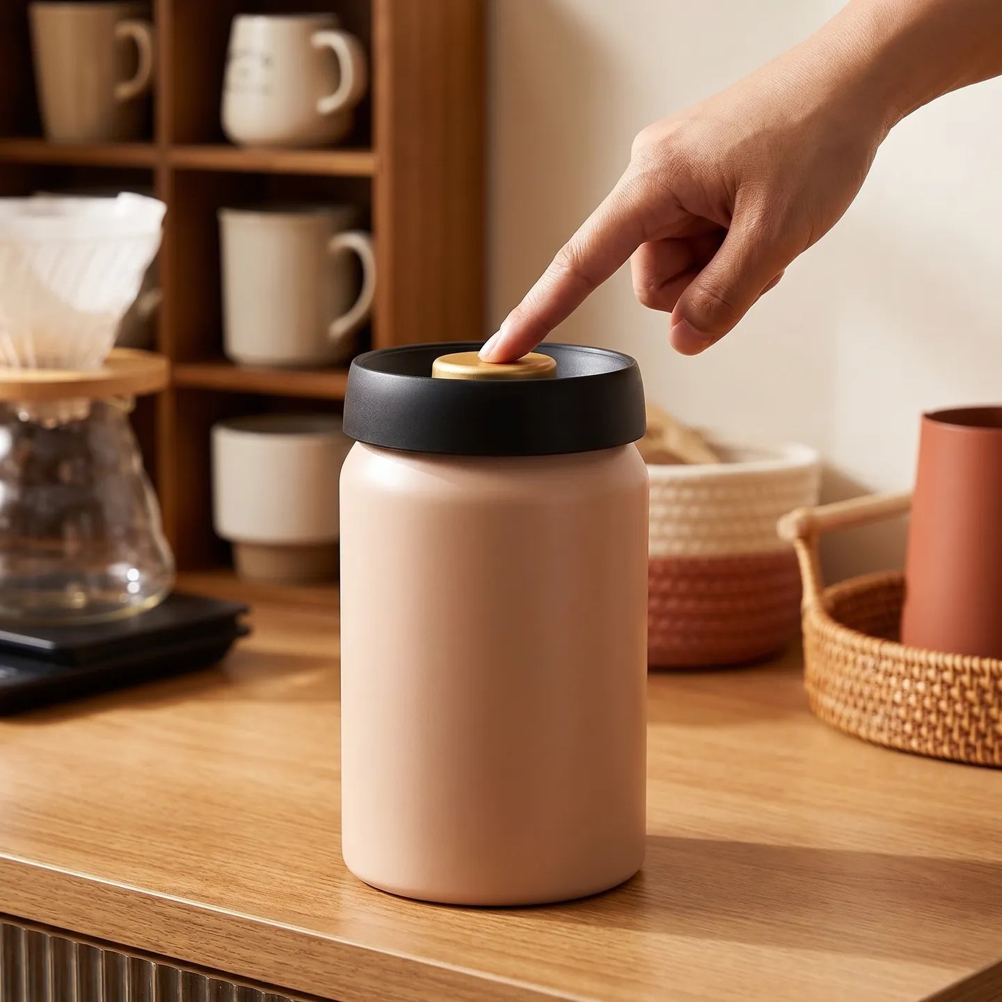 Vacuum Coffee Canister — Lock In the Roast.